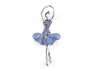 Brož baletka - 1 ks - 5 modrá