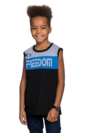 Chlapecké letní tílko FREEDOM černé, velikost: 158