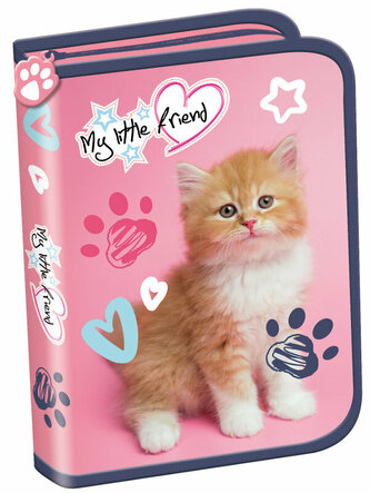 PROMO Piórnik dwuklapkowy bez wyposażenia My Little Friend Ginger Kitty