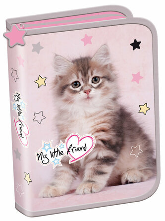 Piórnik dwuklapkowy bez wyposażenia My Little Friend Grey Cat