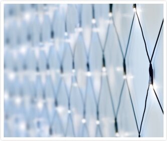 KOOPMAN, 51245 Řetěz svítící SÍŤ, 160 x LED, 200 x 100 cm, barva světla: LED studená bílá