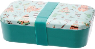 KOOPMAN, 10786 Svačinový box zelený eko z bambusových vláken 19 x 13 x 5,5 cm