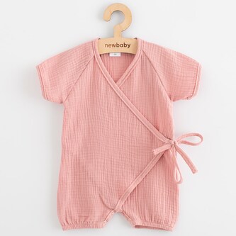 Kojenecký letní mušelínový overal New Baby pink - velikost 68 (4-6m)