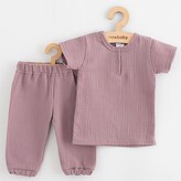 Kojenecká mušelínová souprava tričko a kalhoty New Baby lavender - velikost 56 (0-3m)