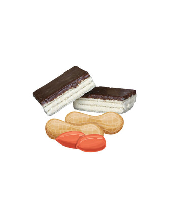 Arašídové oplatky polomáčené 600g