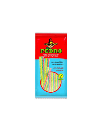 CE -15% (16,90 sáček) PEDRO Tutti Frutti KYSELÉ pásky 80g/20ks