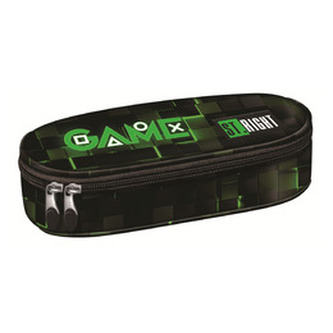 Piórnik saszetka usztywniona z wewnętrzną klapką. Green Game