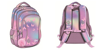Plecak 3 komorowy 15 cali. Pink Butterflies