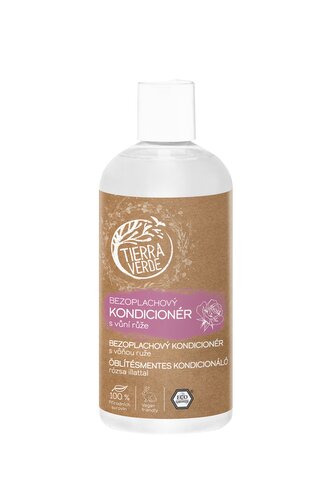 Tierra Verde Bezoplachový kondicionér s vůní růže 500 ml (refill) - na mokré i suché vlasy
