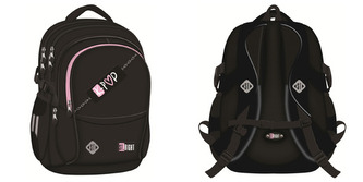 Plecak 4 komorowy 17 cali. Pink K-Pop 1