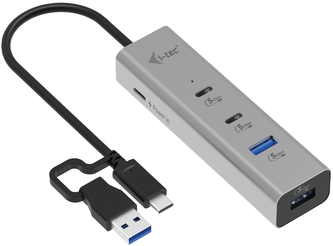i-tec univerzální nabíjecí Metal HUB 2x USB-C + 2x USB-A Port, PD 85W