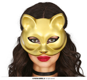 Fiestas Guirca Zlatá maska kočka PVC