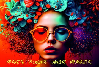 Mata mała dwustronna z nadrukiem color mind