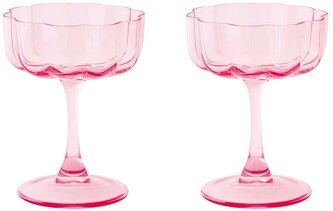 Sada dvou skleniček na nožce Twist & Match Aquamarine-Pink