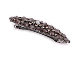 Francouzská spona do vlasů s broušenými kamínky - 1 ks - 2 black diamond