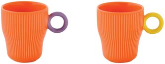 Sada dvou porcelánových hrnků Twist & Match Orange