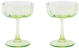 Sada dvou skleniček na nožce Twist & Match Green