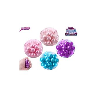 Glamour antistresový míček s křupajícími kuličkami 5cm 4barvy