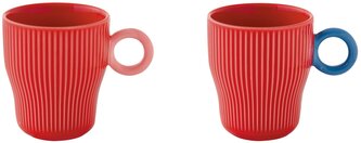 Sada dvou porcelánových hrnků Twist & Match Red