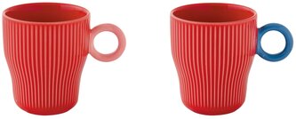Sada dvou porcelánových hrnků Twist & Match Red