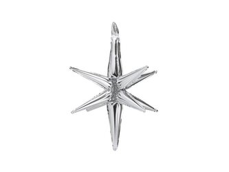 Balon foliowy Gwiazda 3D 50cm srebrny