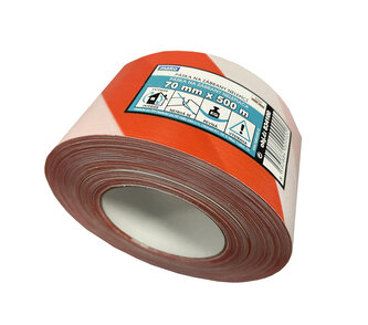 páska výstražná 70mmx500m ČRV-BÍ