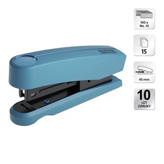 Novus sešívačka B 10 Professional Color ID 2.0, 15 listů, modrá petrolejová