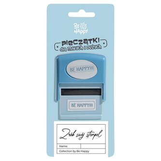 Pieczątka z napisem - Be Happy!!!