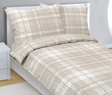 Povlečení krepové - Béžová,Bílá - 140x200, 70x90 cm