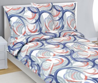 Povlečení krepové - Modrá,Růžová,Šedá - 140x200, 70x90 cm