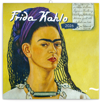 NOTIQUE Poznámkový kalendář Frida Kahlo 2026, 30 x 30 cm