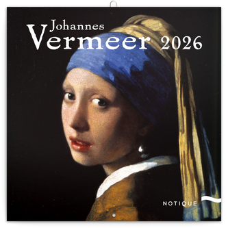 NOTIQUE Poznámkový kalendář Johannes Vermeer 2026, 30 x 30 cm
