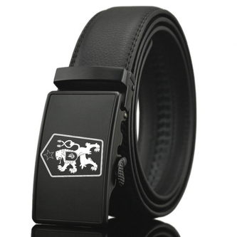 Opasek kožený Striker ČSSR Retro nastavitelný 3,5 cm - černý, 130