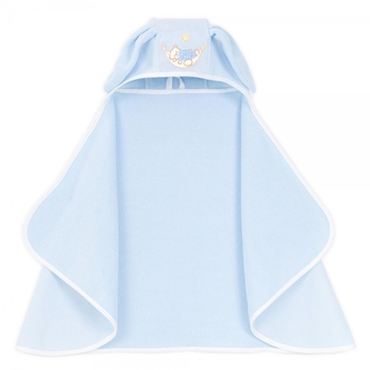 Maxi osuška, pončo s kapucí Bunny 65x120cm - modrá