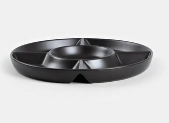 Servírovací talíř | NELSON | kulatý matný černý | 33 cm | 737602