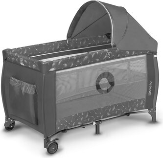 LIONELO Postýlka cestovní Sven Plus Grey Concrete