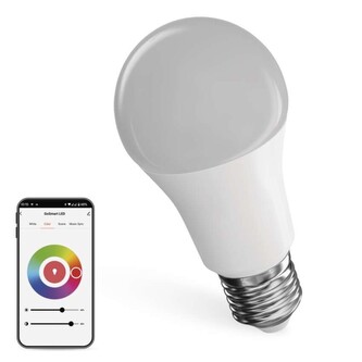 EMOS Chytrá LED žárovka GoSmart A60 / E27 / 9 W (60 W) / 806 lm / RGB / stmívatelná / WiFi
