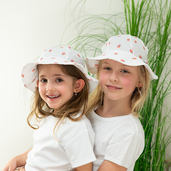 Dívčí klobouk mušelín Beruška; Barva: bílá; Velikost: XXS
