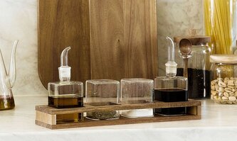 Stojan na koření CARLOS čirý 4 elementy 844152