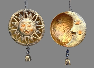 Slunce + měsíc závěs svítící LED Slunce + měsíc závěs svítící LED