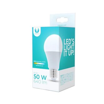 LED žárovka Forever E27 A60 8W neutrální bílá (4500K)