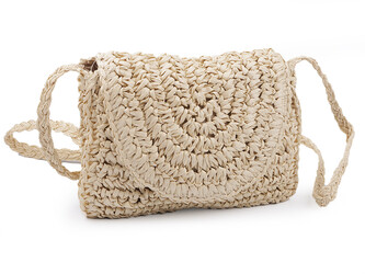 Háčkovaná kabelka z rafie - lýka crossbody 16x21 cm - 1 ks - 1 přírodní sv.