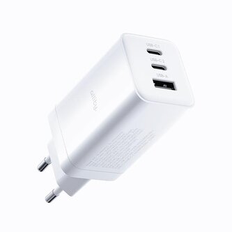 Nabíječka do sítě Allity ATC-01-65WACC 65W, 1xUSB,2xUSB-C bílá