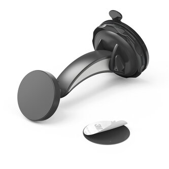 Hama Magnet, univerzální držák mobilu na přední sklo auta, přísavka, otáčení o 360°