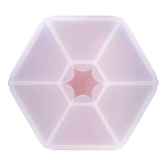 Melii Svačinový box Mini - Hexagon růžový
