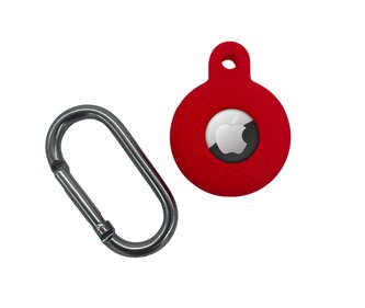 Silikonové pouzdro s háčkem pro AirTag červené