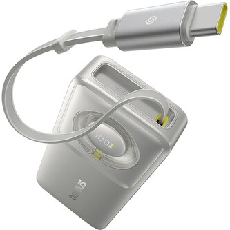 Powerbanka Baseus OS Free2Pull 10000mAh, 30W, s kabelem USB-C šedá