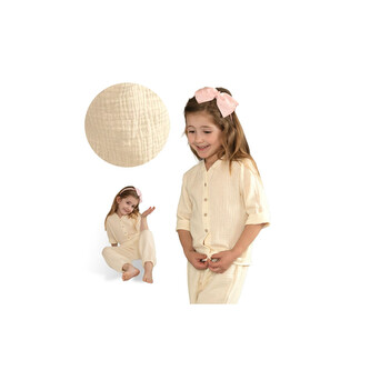 Dětská mušelínová košile Luca Cream; Barva: smetanová; Velikost: 116