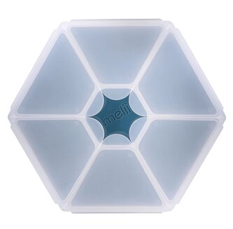 Melii Svačinový box Mini - Hexagon modrý