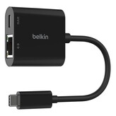 Belkin Connect USB-C adaptér s Gigabit Ethernetem RJ45 + 100W napájením, černý